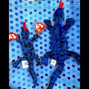 Vintage Lizzy the Lizard set Beanie Baby